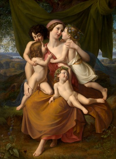 Caridade (óleo sobre tela) de Wilhelm Schadow