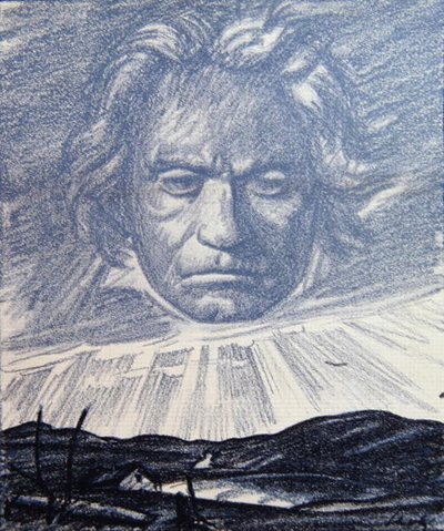 Um tributo ao génio de Beethoven, ilustração da revista 