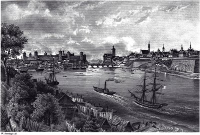 Vista de Narva, c. 1850 de Wilhelm Siegfried Stavenhagen