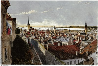 Vista de Reval, cerca de 1855 de Wilhelm Siegfried Stavenhagen