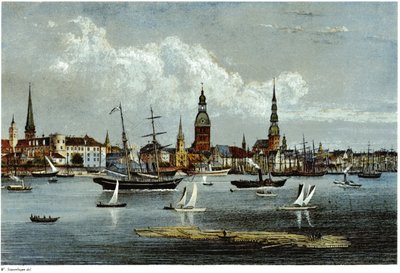 Vista de Riga, cerca de 1855 de Wilhelm Siegfried Stavenhagen