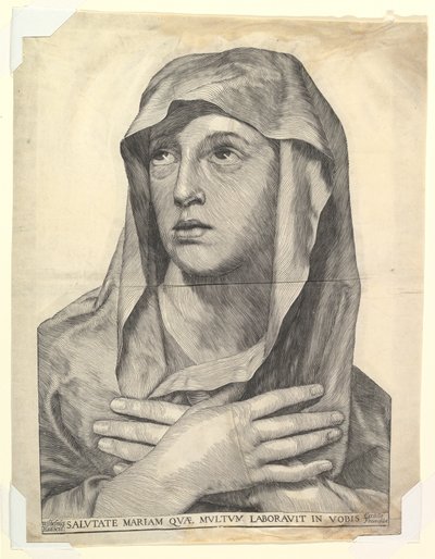 Busto de Maria com as mãos cruzadas.n.d. de Wilhelm Traut