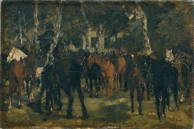 Cuirassiers desmontados de Wilhelm Trübner
