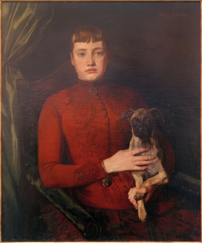 Senhora com cãozinho de Wilhelm Trübner