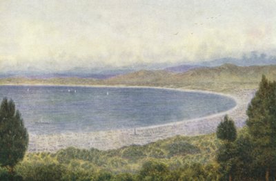 Table Bay a partir do Kloof Nek (litografia a cores) de Wilhelm Westhofen