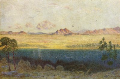A Sombra Azul, vista do Monumento de Rodes (litografia a cores) de Wilhelm Westhofen