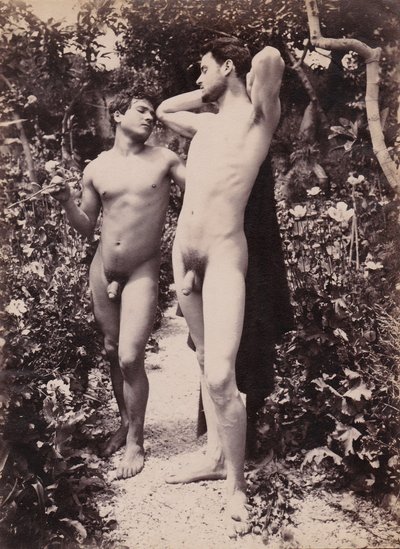 estudo de dois nus masculinos, c.1900 de Baron Wilhelm von Gloeden