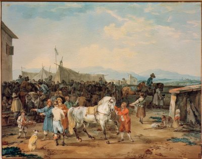 mercado de cavalos de Wilhelm von Kobell