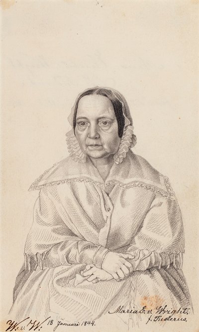 Maria Elisabeth von Wright, a mãe do artista de Wilhelm von Wright