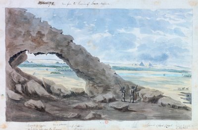 "Vista das Pirâmides, Egipto", século XIX de Wilkinson