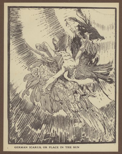 Ícaro alemão, ou Lugar ao Sol (litho) de Will Dyson