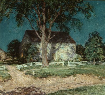 Old Homestead Connecticut, c.1914 (óleo sobre tela) de Willard Leroy Metcalf