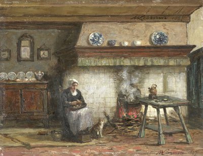 Interior de uma casa de campo em Scheveningen de Willem Adriaan Alexander Liernur