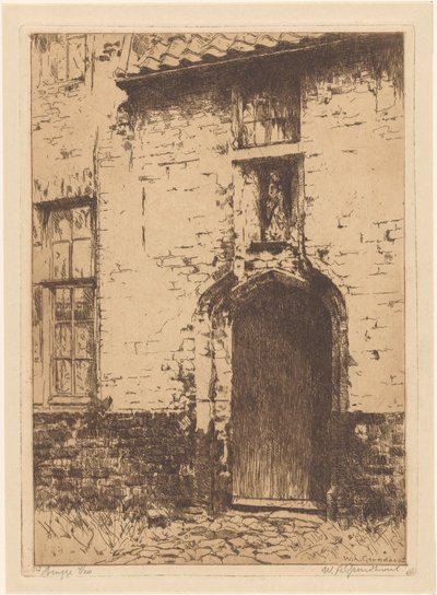 Brugge (título original sobre o objecto) de Willem Adrianus Grondhout (signed by artist)