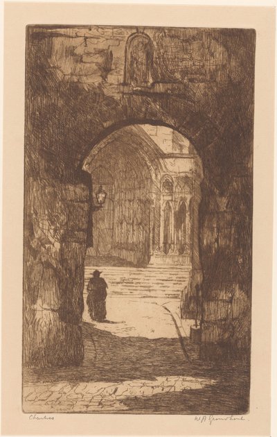 Chartres (título original no objeto) de Willem Adrianus Grondhout (signed by artist)