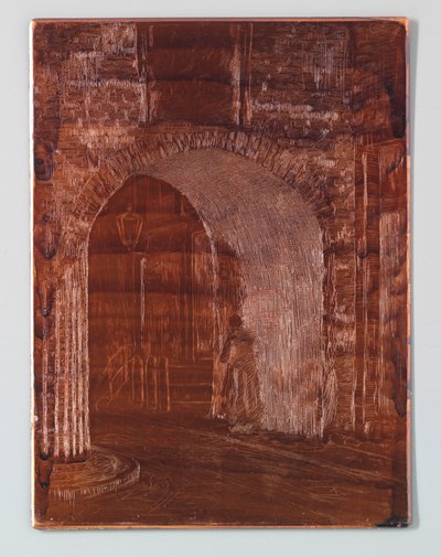 Porta da Prisão em Haia antes da restauração de Willem Adrianus Grondhout (signed by artist)