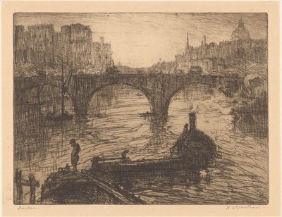 Londen (título original sobre o objecto) de Willem Adrianus Grondhout (signed by artist)