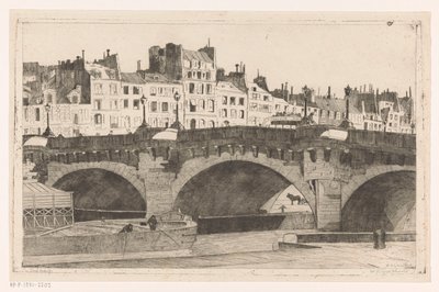 Pont Neuf (título original sobre o objecto) de Willem Adrianus Grondhout (signed by artist)