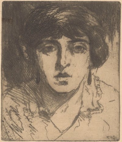 Retrato de uma mulher desconhecida de Willem Adrianus Grondhout (signed by artist)
