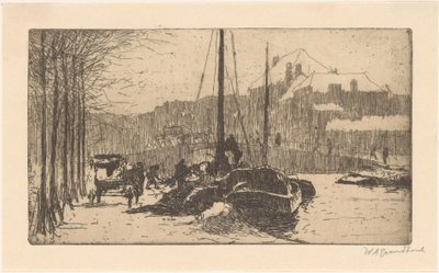 Neve na cidade (título original) de Willem Adrianus Grondhout (signed by artist)
