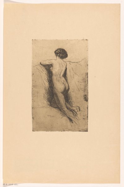 Corpo traseiro de uma mulher nua de Willem Adrianus Grondhout
