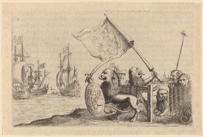 Leões que protegem o Jardim das Províncias Unidas de Willem Basse