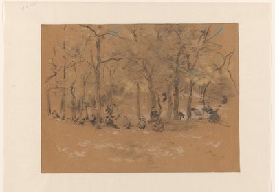 Crianças brincando no Zandplek, no Scheveningen Bosjes de Willem Bastiaan Tholen
