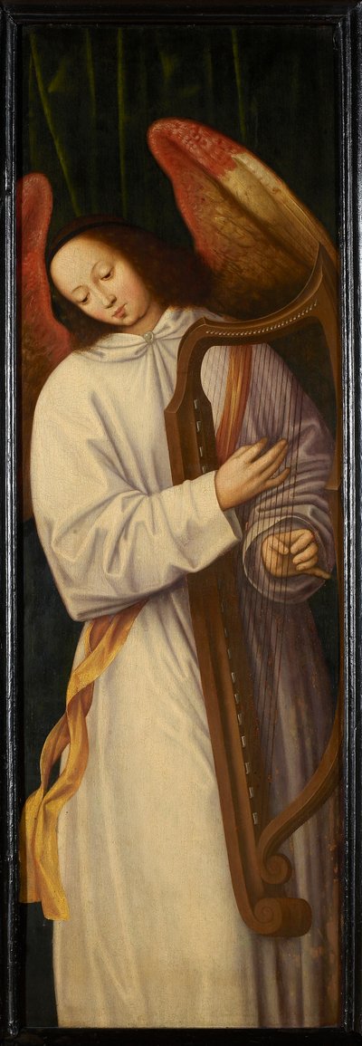 Angel Harping Harp, ca 1559. de Willem Benson