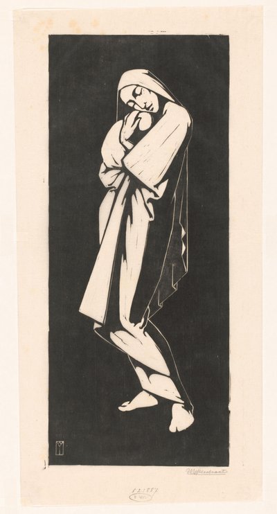 mulher com filho de Willem Bernardus IJzerdraat (signed by artist)