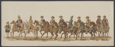 Procissão delft de 1862, quarto grupo
Fourth Lustrum of the Royal Academy at Delft - Ao. 1862 - Desfile com fantasia (título da série sobre o objecto) de Willem Bernardus IJzerdraat