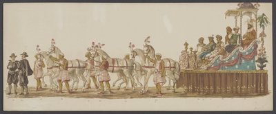 Procissão delft de 1862, sexto grupo
Fourth Lustrum of the Royal Academy at Delft - Ao. 1862 - Desfile com fantasia (título da série sobre o objecto) de Willem Bernardus IJzerdraat
