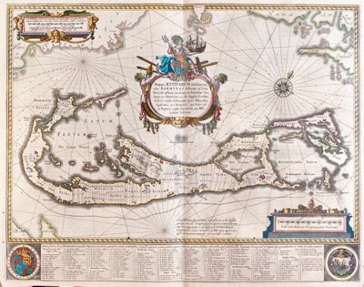 Bermudas, em "Theatrum Orbis Terrarum, sive Atlas Novus" de Willem Blaeu, Amesterdão de Willem Blaeu