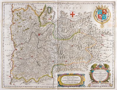 Grenoble, em "Theatrum Orbis Terrarum, sive Atlas Novus" de Willem Blaeu, Amesterdão de Willem Blaeu