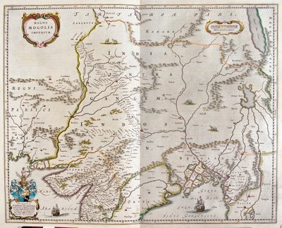 do Irão ao Tibete e do norte da Índia à Birmânia, no "Theatrum Orbis Terrarum, sive Atlas Novus" de Willem Blaeu, Amesterdão de Willem Blaeu