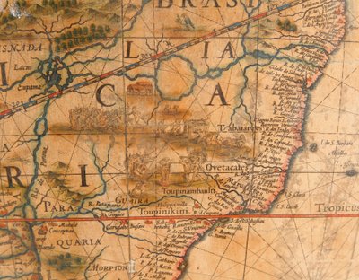 Grande par de globos de biblioteca, o terrestre 1645-48, o celestial após c.1630 de Willem Blaeu