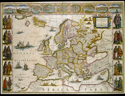 Mapa da Europa. (gravura de Willem Blaeu