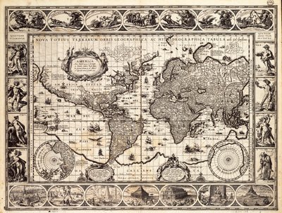 Mapa Mercator do mundo de Willem Blaeu