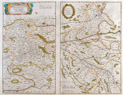 Montanha e vendome - Blaisois (Champagne, Ardennes), em "Theatrum Orbis Terrarum, sive Atlas Novus" de Willem Blaeu, Amesterdão de Willem Blaeu