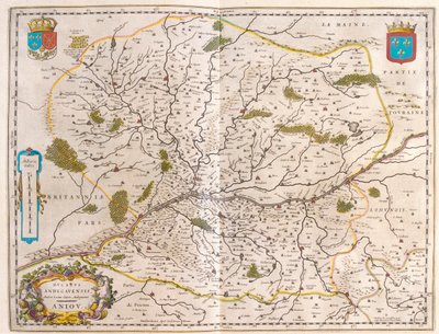 Pays de la Loire - Normandie, em "Theatrum Orbis Terrarum, sive Atlas Novus" de Willem Blaeu, Amesterdão de Willem Blaeu