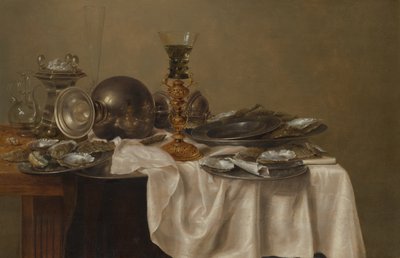Natureza morta do pequeno-almoço de Willem Claesz. Heda