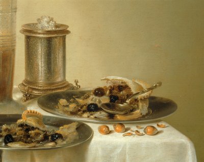 Natureza morta com taças de prata - ... de Willem Claesz. Heda
