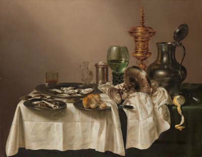 Natureza Morta com um copo dourado
Natureza Morta com taça dourada de Willem Claesz. Heda