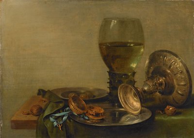 Natureza morta com uma Tazza de prata de Willem Claesz. Heda