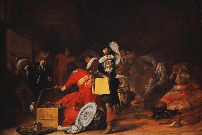 Soldados com pilhagem de Willem Cornelisz Duyster