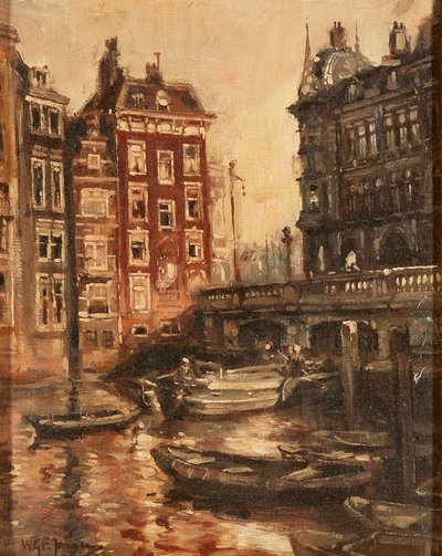 Ponte sobre o Canal, Roterdão (óleo sobre tela) de Willem Georg Frederik Jansen