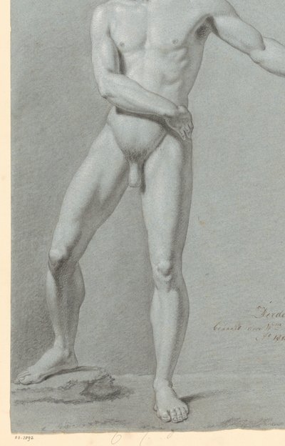 Nu masculino em pé, visto de frente (3º prémio 1810) de Willem Grebner
