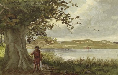 Vista, de, a, Hunenschans, por, a, Uddelermeer, Gelderland, países baixos de Willem II Steelink
