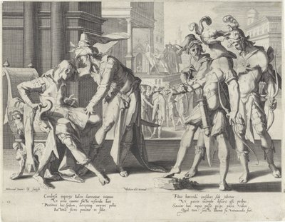 Julgamento de Cambyses
Thronus Justitiae (título da série) de Willem Isaacsz. van Swanenburg