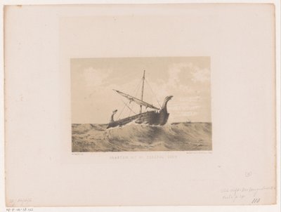 Navio, século IX Navio do século IX (título no objeto) de Willem Jacob Hofdijk