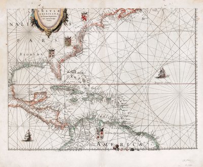 Insvlæ Americanæ in Oceano Septentrionali cum terris adjacentibus. LOC 2003630536 de Willem Janszoon Blaeu